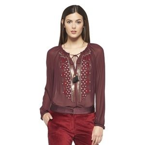 NWT Altuzarra for Target Plum Red Blouse